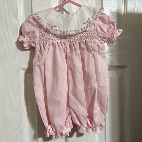 Vintage Alexis Smocked Romper - Picture 1 of 8
